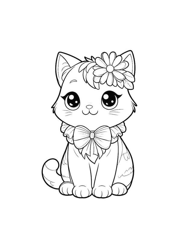 Котенок. Раскраска