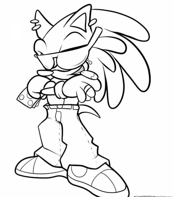 Раскраска Кота Биг из Sonicа
