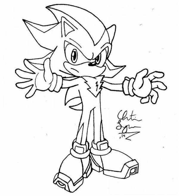 Раскраска Кота Биг из Sonicа