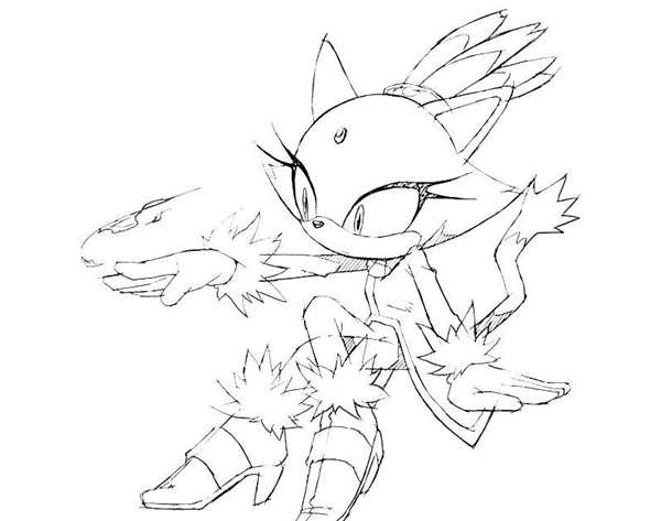 Раскраска Кота Биг из Sonicа