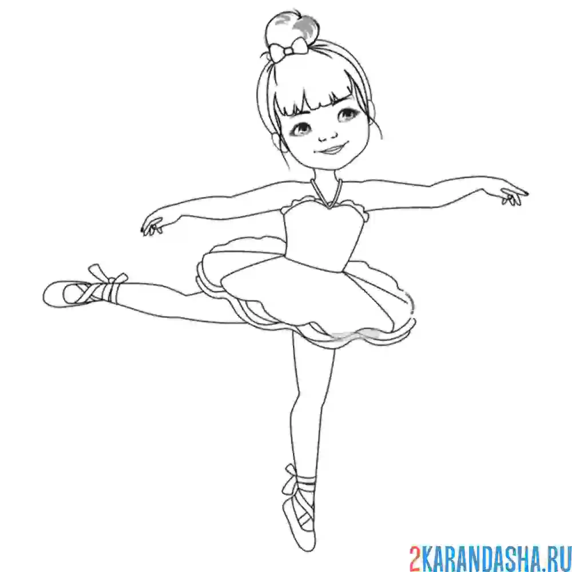 Кошка балерина раскраска
