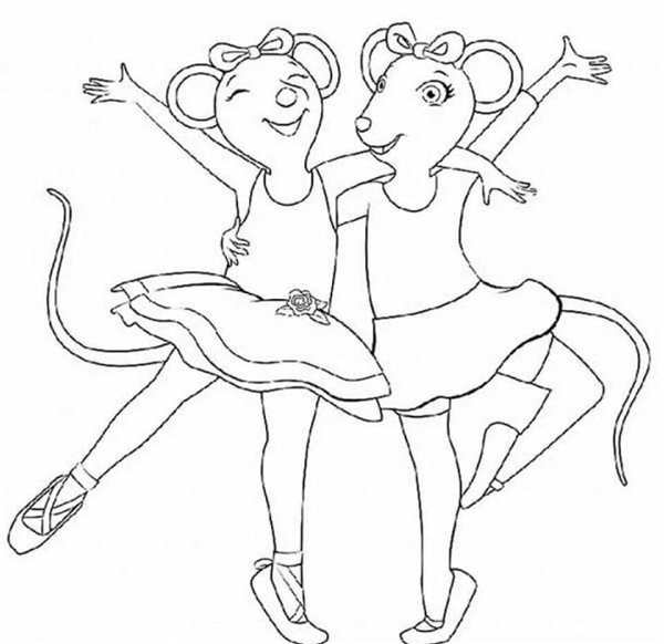 Кошка балерина рисунок