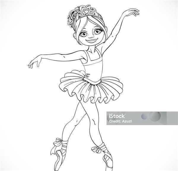 Кошечка балерина раскраска