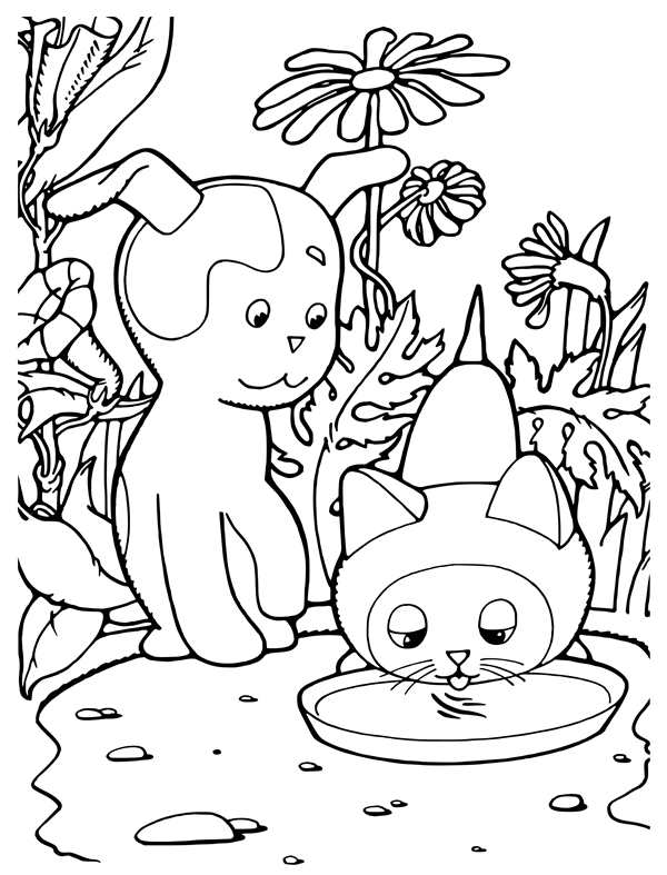 Раскраска кошечка