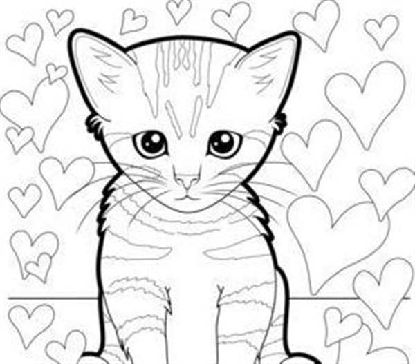 Раскраска Котенок на высоком дереве