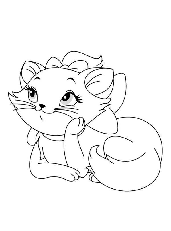 Кошки. Раскраска