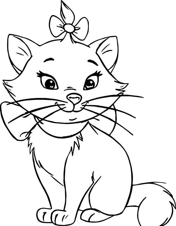 Раскраска кошечка