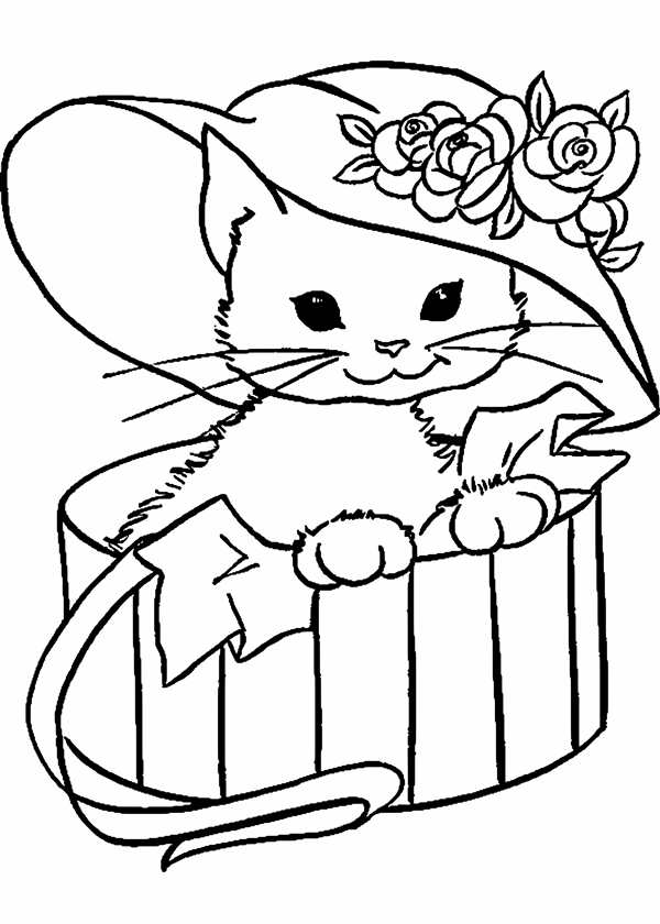 Раскраска кошечка
