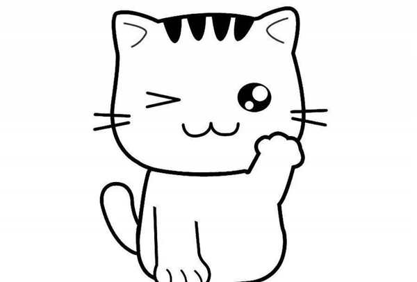 Раскраска Котенок в Лиловой Кофточке
