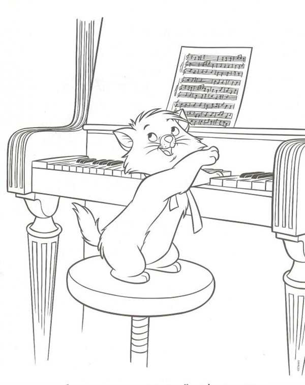 Кошки. Раскраска