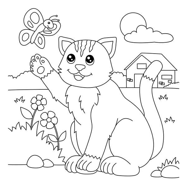Раскраска. Котики