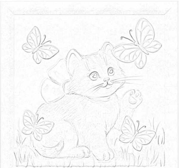Раскраска кошечка