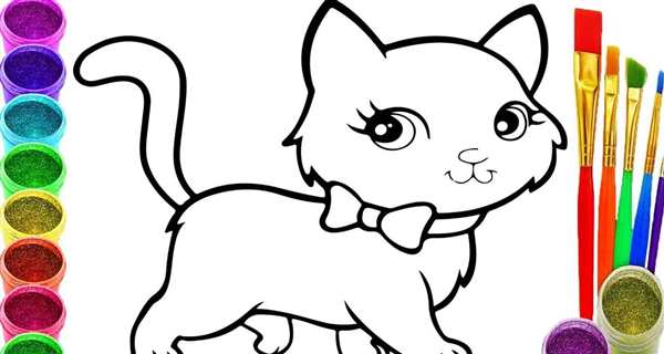 Раскраска Котик Хотите Играть