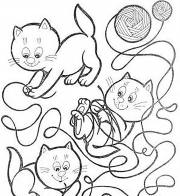 Котенок. Раскраска
