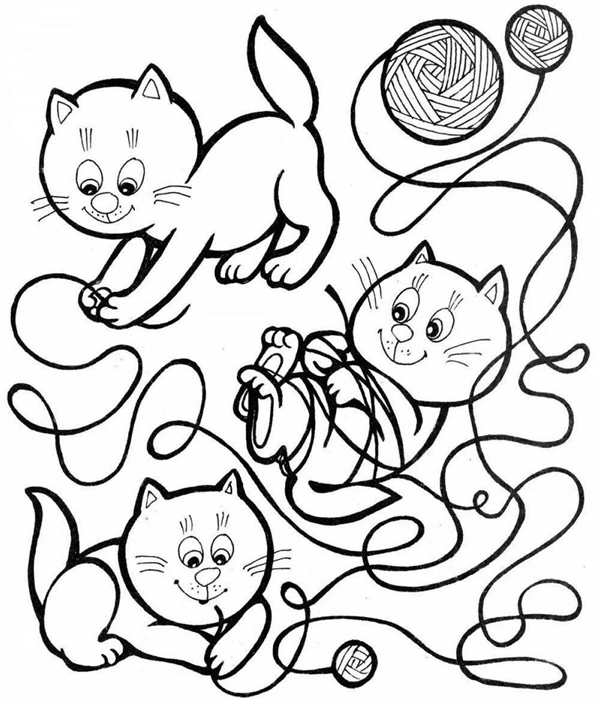 Котенок. Раскраска