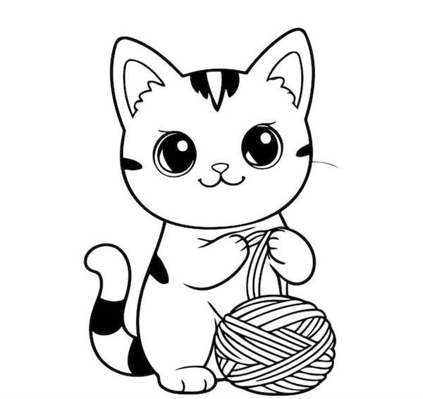 Раскраска. Котики