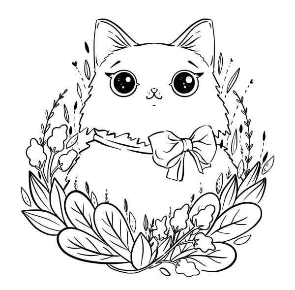 Котенок. Раскраска