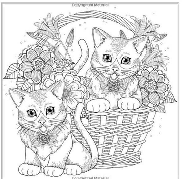 Раскраска для девочек кошки