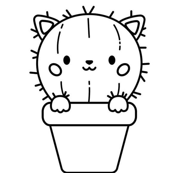 Кот на окне раскраска