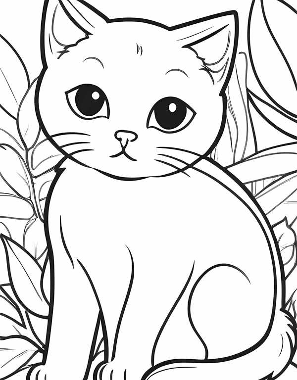 {Раскраска аниме котики}