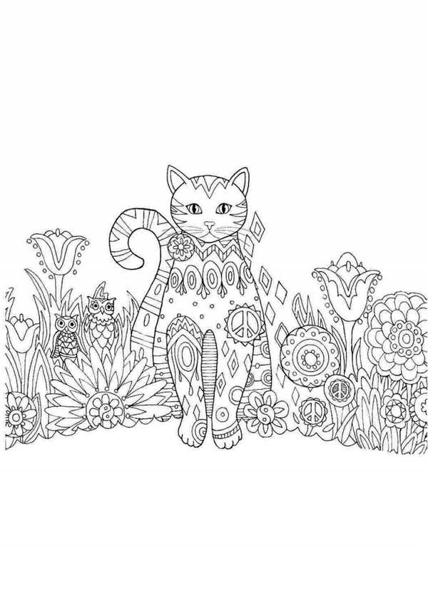 Раскраска Кототерапия Скачать и Развлекаться