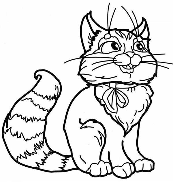 Кот ученый раскраска