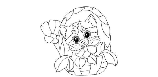Котенок. Раскраска