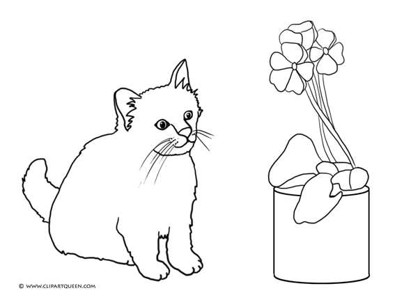 Раскраска Котята у