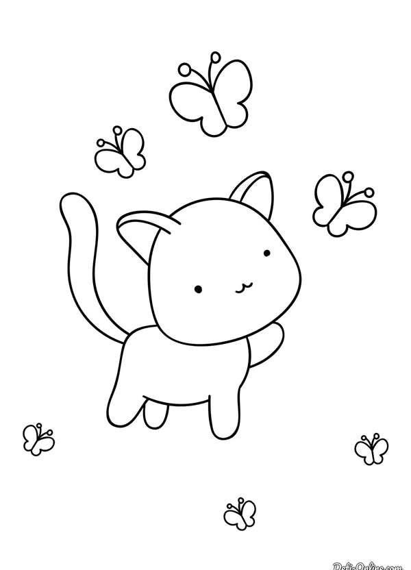 Котенок. Раскраска