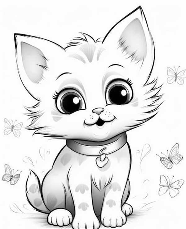 Котенок. Раскраска