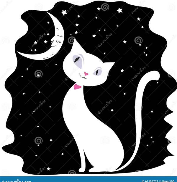 Раскраска котенок на Луне