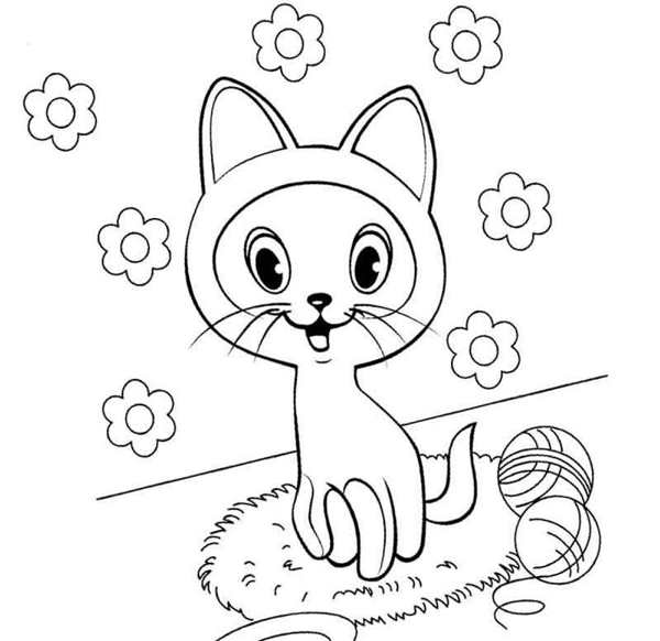 Котенок. Раскраска