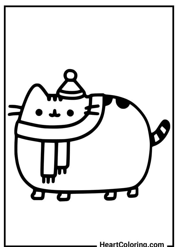 Котенок пончик раскраска