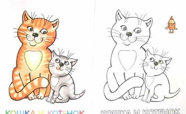 Раскраска для девочек котики
