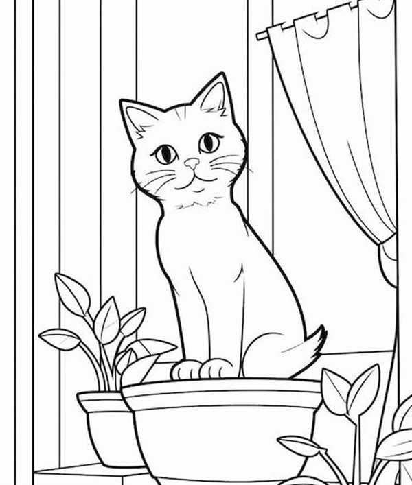Котенок. Раскраска