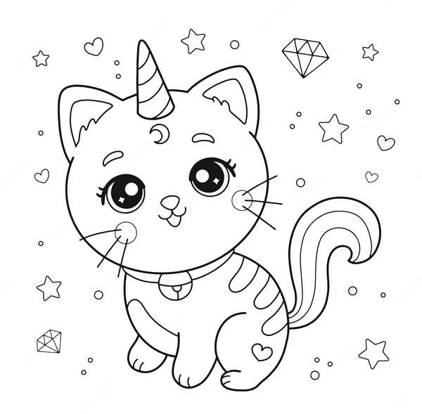 Раскраска Котёнок В Самолёте