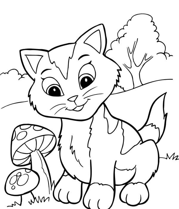 Котенок. Раскраска
