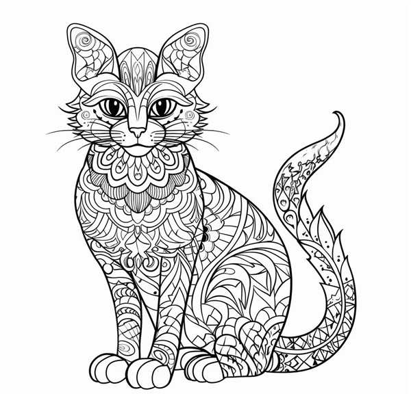 Раскраска. Котики