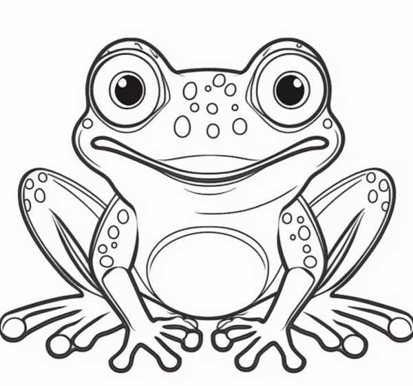 Раскраска Красивая Лягушка