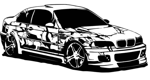Раскраска BMW m3 GTR