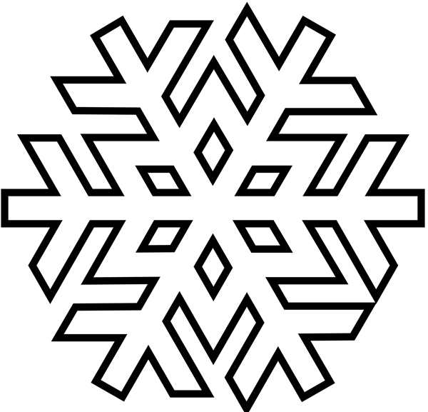 Раскраска Красивая Снежинка