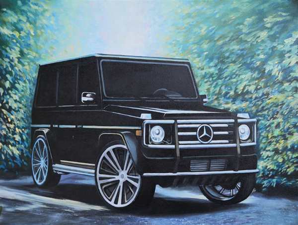 Раскраска Красивый Гелик AMG G63 Волшебный Способ Учиться и Развлекаться