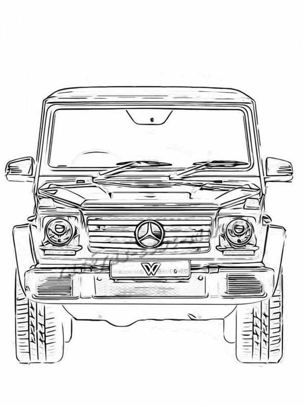 {Раскраска Мерседес Гелендваген g63}