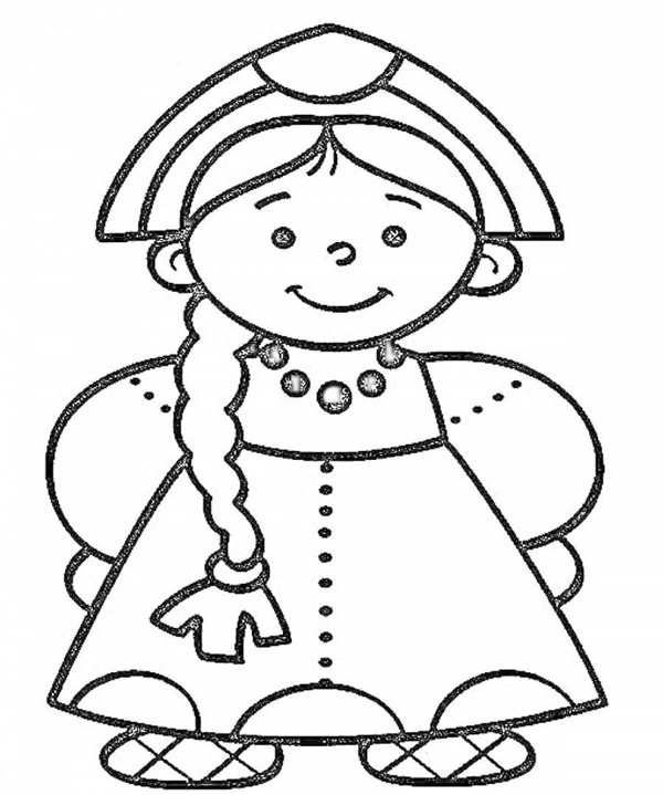 Раскраска красная шапочка для детей 4-5 лет