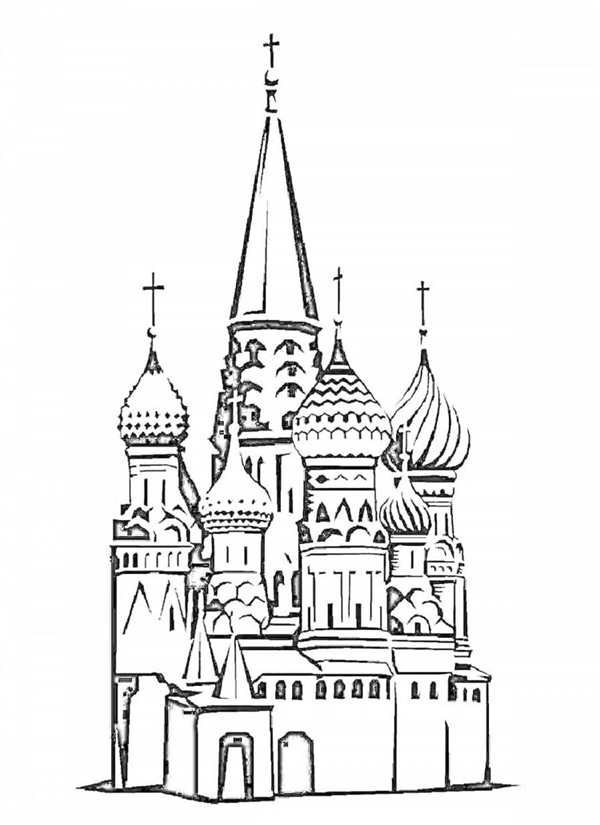 Спасская башня Кремля рисование