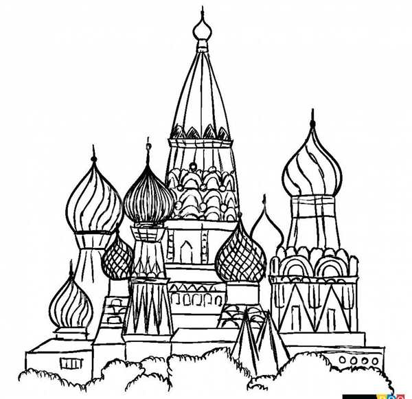 Кремль раскраска