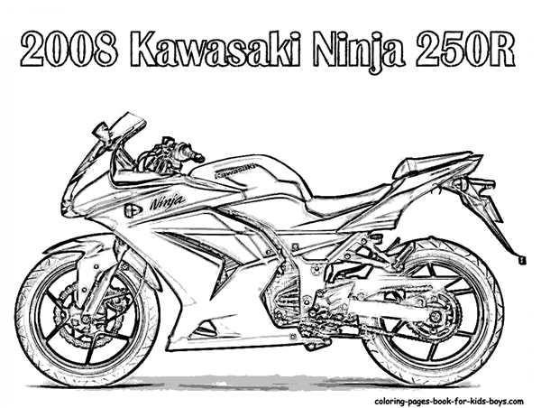 Раскраска мотоцикла Honda CBR 600