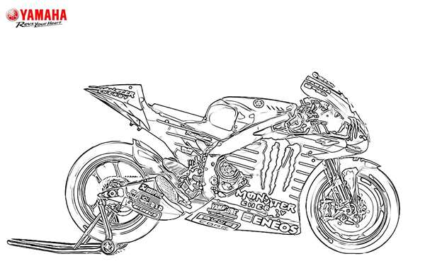 Раскраска мотоцикла Honda CBR 600