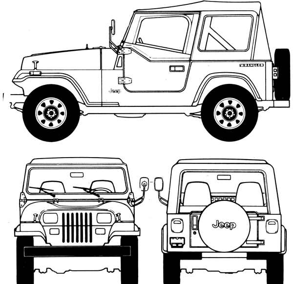 Jeep Wrangler рисунок