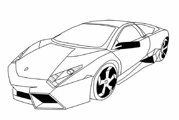 Раскраска Крутого Ламбо ГинкиHuracan